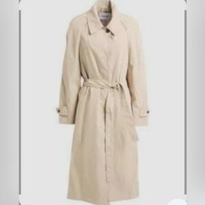Low Classic Cream Trench Coat Long Length Belted, Brand New With Labels
